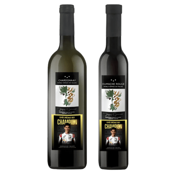 Coffret 2 bouteilles Chardonnay barique (blanc) + Humagne barique